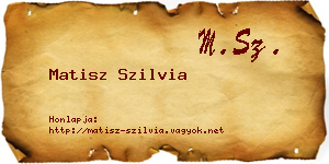 Matisz Szilvia névjegykártya