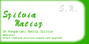 szilvia matisz business card
